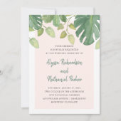 Tropische bladeren | Geweld en groen huwelijk Kaart (Voorkant)