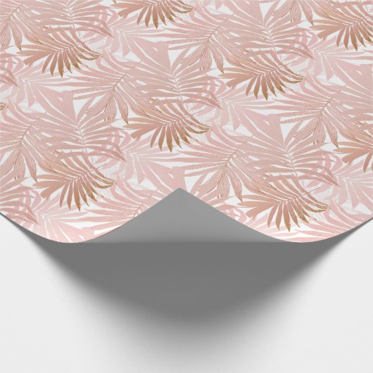 Tropische bladeren: glanzend verlooppatroon. cadeaupapier (Hoek)