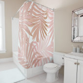 Tropische bladeren: glanzend verlooppatroon. douchegordijn (In situ)