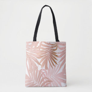 Tropische bladeren: glanzend verlooppatroon. tote bag