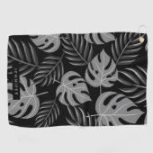 Tropische bladeren golfhanddoek (Horizontaal)