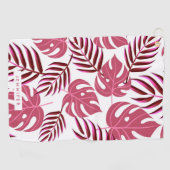 Tropische bladeren golfhanddoek (Horizontaal)