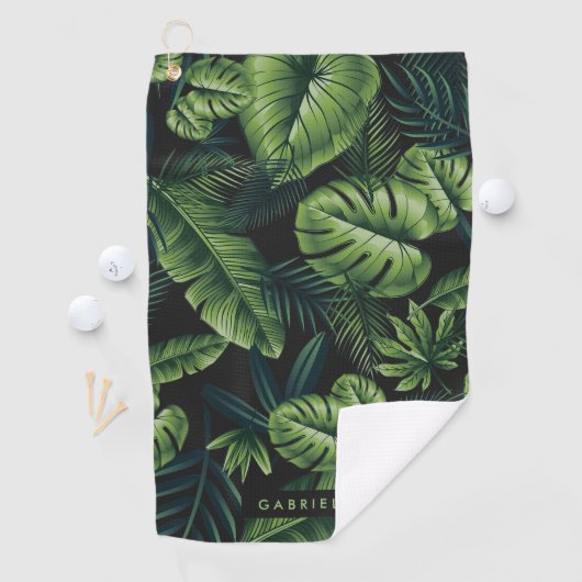 Tropische bladeren golfhanddoek (Insitu)