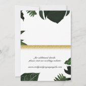 Tropische bladeren, goud met uitzondering van de d save the date (Achterkant)