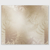 tropische bladeren goudappels folie Verpakkingspap Cadeaupapier (Vlak)