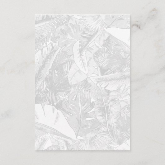 tropische bladeren gouden groene botanische bruilo informatiekaartje (Achterkant)