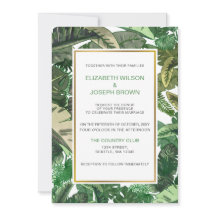 tropische bladeren gouden groene botanische bruilo