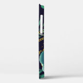 Tropische bladeren, gouden kettingen, naadloos. Case-Mate iPhone case (Achterkant / Links)