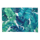 Tropische bladeren, grafisch ontwerp, realistische kussensloop (Voorkant)