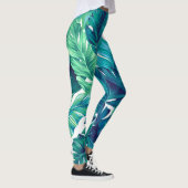 Tropische bladeren, grafisch ontwerp, realistische leggings (Rechts)