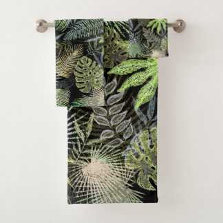 Tropische bladeren Groen Bad Handdoek