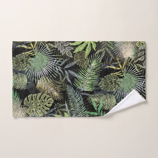 Tropische bladeren Groen Bad Handdoek (Handdoek)
