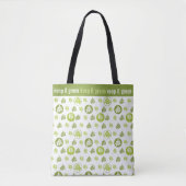 Tropische bladeren groen blad tote bag (Voorkant)