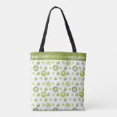 Tropische bladeren groen blad tote bag (Achterkant)