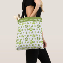 Tropische bladeren groen blad tote bag