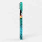 Tropische bladeren groen blauw Case-Mate iPhone case (Achterkant/rechts)