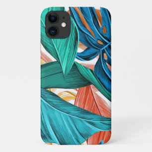 Tropische bladeren groen blauw Case-Mate iPhone case