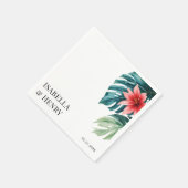 Tropische bladeren groen Boho moderne bruiloft Servet (Hoek)