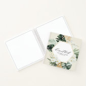tropische bladeren groen bruiloft gastenboek notitieboek (Binnen)