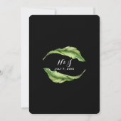 Tropische bladeren groen Classy Chic bruiloft Kaart (Achterkant)