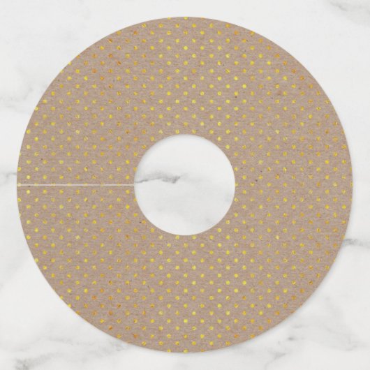 Tropische bladeren groen en goud rustieke bruiloft wijnglaslabel (Achterkant)