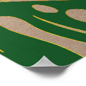 Tropische bladeren groen, gouden trouwwelkomstbord poster (Hoek)