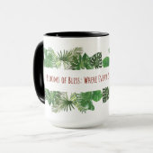 Tropische bladeren - groen Oerwoud gebladerte Mok (Voorkant links)