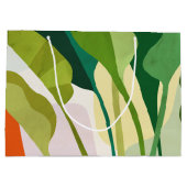 Tropische bladeren groot cadeauzakje (Achterkant)