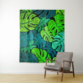 Tropische bladeren Groot Wandkleed (In situ)
