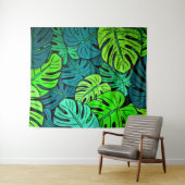 Tropische bladeren Groot Wandkleed (In Situ (horizontaal))