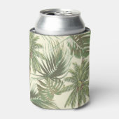 Tropische bladeren  handpalmen behang blikjeskoeler (Blikje Voorkant)