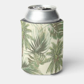 Tropische bladeren  handpalmen behang blikjeskoeler (Blikje Achterkant)