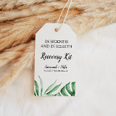 Tropische bladeren Hangover Recovery Kit Favor Cft Cadeaulabel