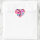 Tropische bladeren hart sticker (Tas)