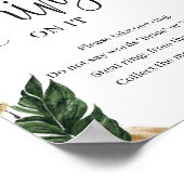 Tropische bladeren hawai zetten een ring op het bo poster (Hoek)