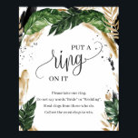 Tropische bladeren hawai zetten een ring op het bo poster<br><div class="desc">Tropische bladeren hawai zetten een ring op het bordspel,  contacteren me voor de passende punten of voor aanpassing,  Blush Rozen ©</div>