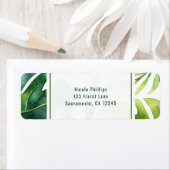 Tropische bladeren Hawaïaanse bruiloft uitnodiging Etiket (Insitu)