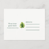 Tropische Bladeren Hawaiaanse Huwelijksaankondigin Aankondigingskaart (Achterkant)