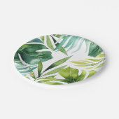Tropische Bladeren Hawaiaanse Zomerfeest Trouwdag Papieren Bordje (Gekanteld)
