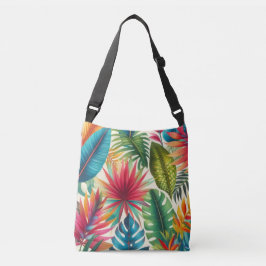 Tropische bladeren Hawaiiaans patroon Crossbody Tas