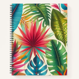 Tropische bladeren Hawaiiaans patroon Notitieboek