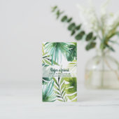 Tropische bladeren Hawaiiaanse Planten verwijzen n Aanbevelingskaartje (Staand voorkant)