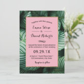 Tropische bladeren Hawaiian Beach Weddenschap Kaart (Staand voorkant)