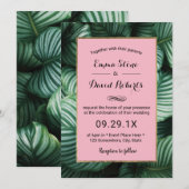Tropische bladeren Hawaiian Beach Weddenschap Kaart (Voorkant / Achterkant)
