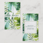 Tropische bladeren Hawaiian Rain Forest Planten Visitekaartje (Voorkant / Achterkant)