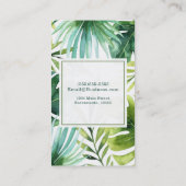Tropische bladeren Hawaiian Rain Forest Planten Visitekaartje (Achterkant)