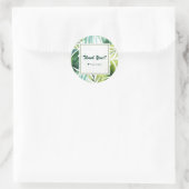 Tropische bladeren Hawaiian Summer Weddenschap Ronde Sticker (Tas)