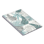 Tropische bladeren: heldere naadloze trend notitieboek (Rechterzijde)