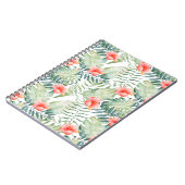 Tropische bladeren Hibiscus Floral Waterverf Notitieboek (Linkerzijde)