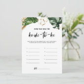 Tropische bladeren hoe oud de Kaart van de Bride S (Staand voorkant)